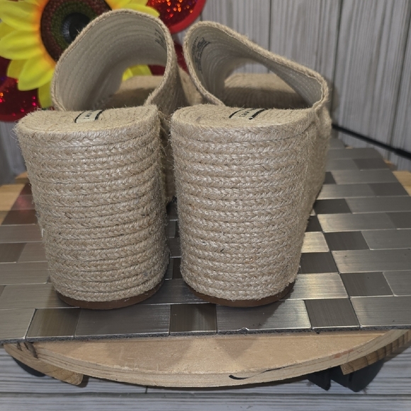 Zara Cream Wedge Espadrilles with Chunky Sole - Picture 6 of 10